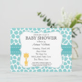 Giraffe Baby Shower-uitnodigingen Kaart (Staand voorkant)