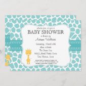 Giraffe Baby Shower-uitnodigingen Kaart (Voorkant / Achterkant)