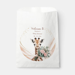 Giraffe Baby shower Welkom Bloemensafari Bedankzakje