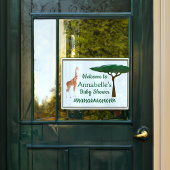 Giraffe Baby shower Welkom Raamsticker