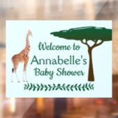 Giraffe Baby shower Welkom Raamsticker (Vel 2)