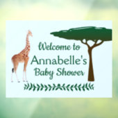 Giraffe Baby shower Welkom Raamsticker (Vel 3)