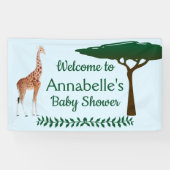 Giraffe Baby shower Welkom Spandoek (Horizontaal)