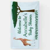 Giraffe Baby shower Welkom Spandoek (Verticaal)