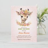 Giraffe Baby shower Wild One onderweg Safari Kaart (Staand voorkant)