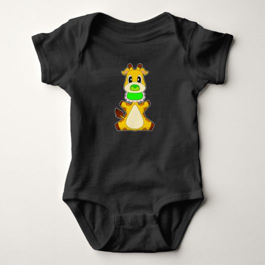 Giraffe Baby Speenlapje Romper (Voorkant)