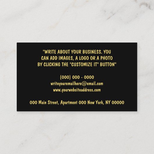 Giraffe Baby Visitekaartje (Achterkant)