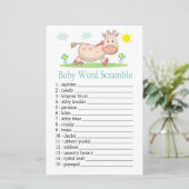 Giraffe Baby woord hussel spel (Staand voorkant)