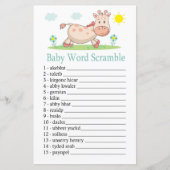 Giraffe Baby woord hussel spel (Voorkant)