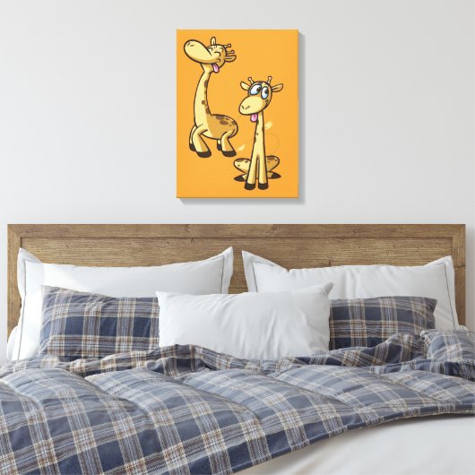 GIRAFFE BABY'S CANVAS AFDRUK (Insitu (Slaapkamer))
