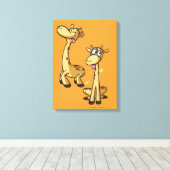 GIRAFFE BABY'S CANVAS AFDRUK (Insitu (Houten vloer))