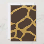 Giraffe babyshower uitnodiging bruin & goud (Achterkant)