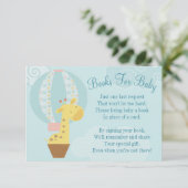 Giraffe Ballon Baby shower Book Kaart brengt boek  (Staand voorkant)