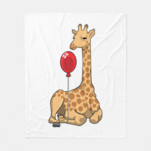 Giraffe ballon fleece deken