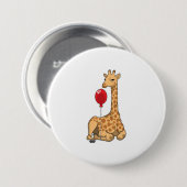 Giraffe ballon ronde button 7,6 cm (Voorkant /achterkant)