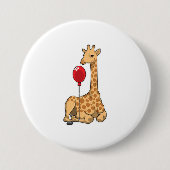 Giraffe ballon ronde button 7,6 cm (Voorkant)