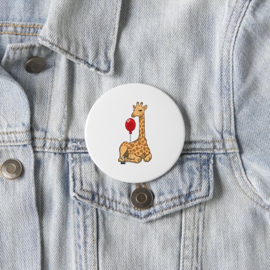 Giraffe ballon ronde button 7,6 cm (In situ)