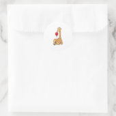 Giraffe ballon ronde sticker (Tas)
