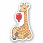 Giraffe ballon sticker (Voorkant)