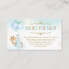 Giraffe Balloons Baby shower Breng een boek in pla Informatiekaartje