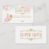 Giraffe Balloons Baby shower Diaper Raffle Ticket Informatiekaartje (Voorkant / Achterkant)