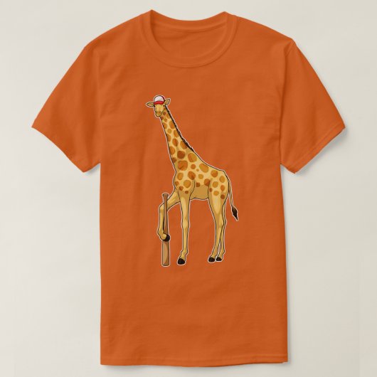 Giraffe Baseball Baseball T-shirt (Design voorkant)