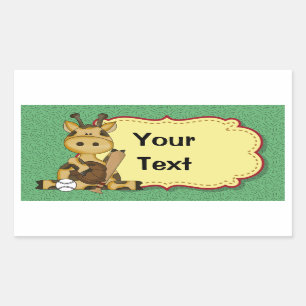 Giraffe Baseball Sticker
