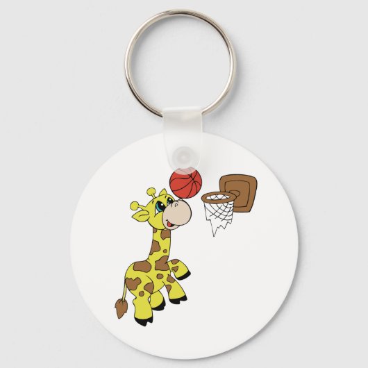Giraffe Basketball Sleutelhanger (Voorkant)