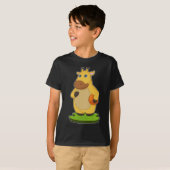 Giraffe Basketbalspeler Basketbal T-shirt (Voorkant volledig)
