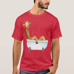 Giraffe Bath Bathtub T-shirt