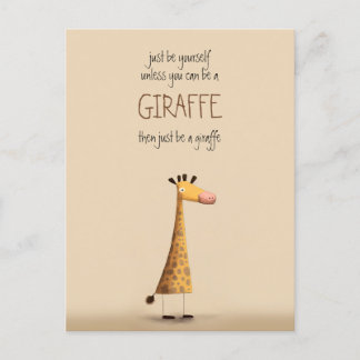 Giraffe - Be yourself Briefkaart