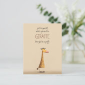 Giraffe - Be yourself Briefkaart (Staand voorkant)