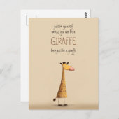 Giraffe - Be yourself Briefkaart (Voorkant / Achterkant)