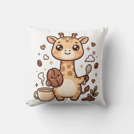 Giraffe Bean Spoon Kawaii Koffie Kussen