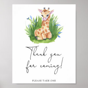 Giraffe \ Bedankt voor je komst Poster