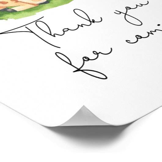 Giraffe \ Bedankt voor uw komst Poster (Hoek)