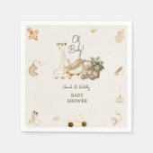 Giraffe & Beer kwekerij Bohemian Toys Baby shower Servet (Voorkant)