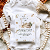 Giraffe & Beer Neutral Boho Baby shower Bedankkaart