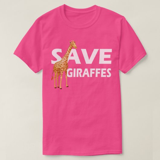 Giraffe Bespaar Giraffes 1 T-shirt (Design voorkant)