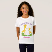 Giraffe Best Big Sister Ever Sisters Speciaal T-shirt (Voorkant volledig)
