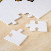 Giraffe bij Basketball met Basketball-hoepel Legpuzzel (Zijkant)