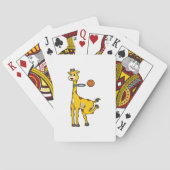 Giraffe bij Basketball met Basketball-hoepel Pokerkaarten (Achterkant)