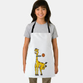 Giraffe bij Basketball met Basketball-hoepel Schort (Insitu)