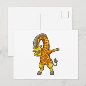 Giraffe bij Hip Hop Dans Dab Briefkaart (Voorkant / Achterkant)