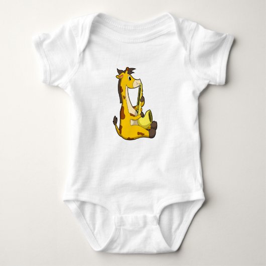 Giraffe bij Muziek met Saxophone.PNG Romper (Voorkant)