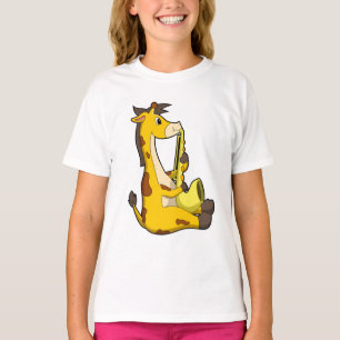 Giraffe bij Muziek met Saxophone.PNG T-shirt