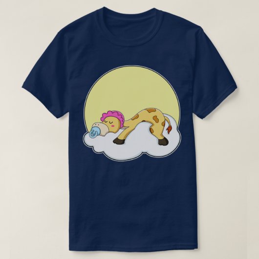 Giraffe bij Slapen met Cloud Sun T-shirt (Design voorkant)