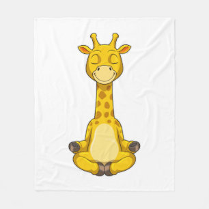 Giraffe bij Yoga Meditation Fleece Deken