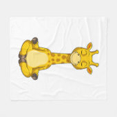 Giraffe bij Yoga Meditation Fleece Deken (Voorkant (Horizontaal))