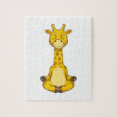 Giraffe bij Yoga Meditation Legpuzzel (Verticaal)